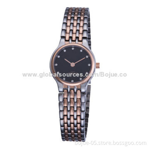 Stainless Steel Movement Quartz Watch for Women with RoHS and CE Marks